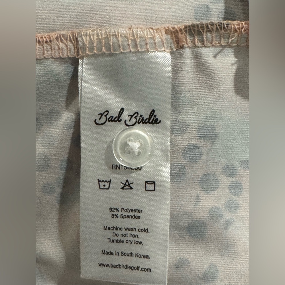 Bad Birdie Ocean 72 Men's Short Sleeve Golf Polo Shirt Fish Pattern Size L - Picture 9 of 9